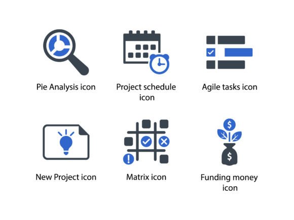 A Designer's Take on the Project Management Icon Graphics Set