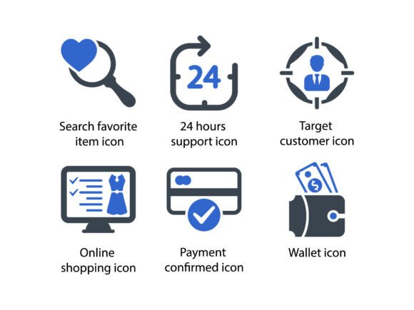 A Review of Shopping E Commerce Icons for Modern Brand Graphics