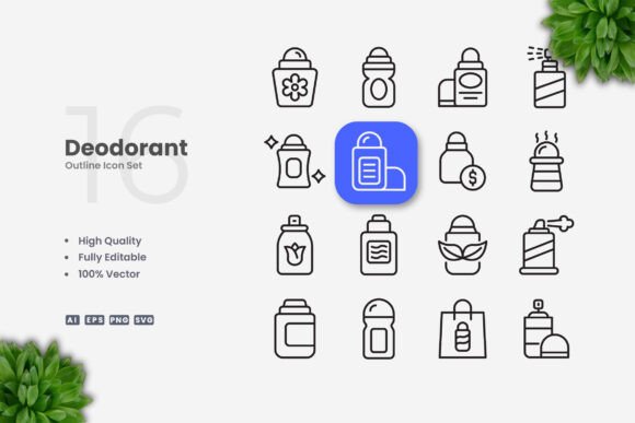 Deodorant Graphics and Icons for Clean Handmade Designs