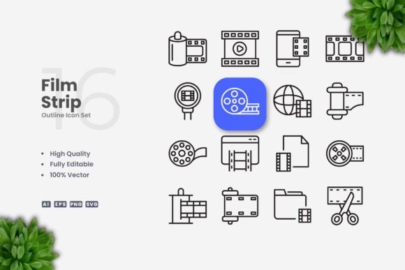 Evaluating Film Strip Icons for Commercial Graphic Projects