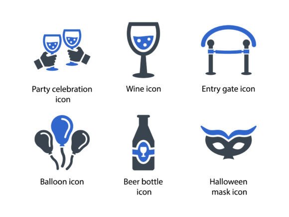 Party Celebration Icon Set 1: Graphics for Festive Projects