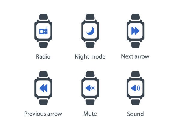 Smart Watch Icon Set 10: Graphics for Modern Local Brands